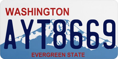 WA license plate AYT8669