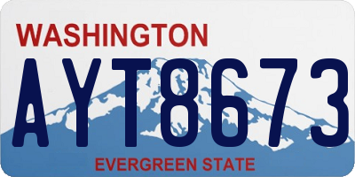 WA license plate AYT8673