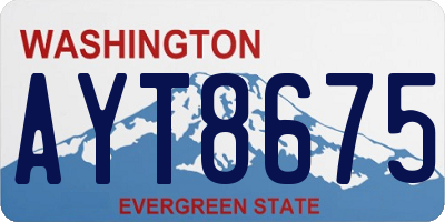 WA license plate AYT8675
