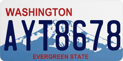 WA license plate AYT8678