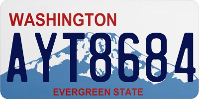 WA license plate AYT8684