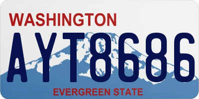 WA license plate AYT8686