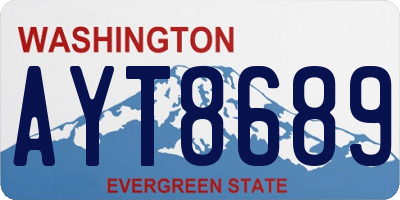 WA license plate AYT8689