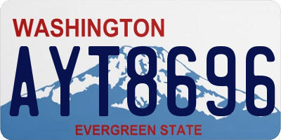 WA license plate AYT8696