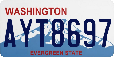 WA license plate AYT8697