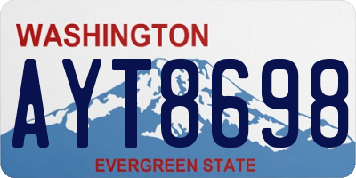 WA license plate AYT8698