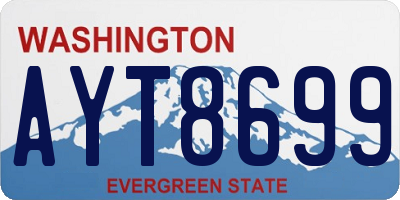 WA license plate AYT8699