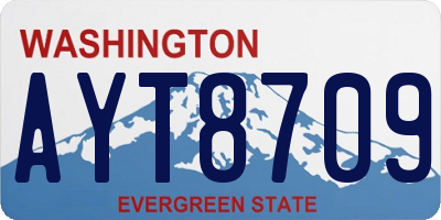 WA license plate AYT8709