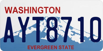 WA license plate AYT8710