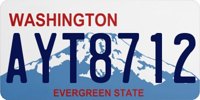 WA license plate AYT8712