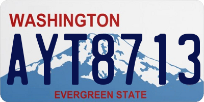 WA license plate AYT8713