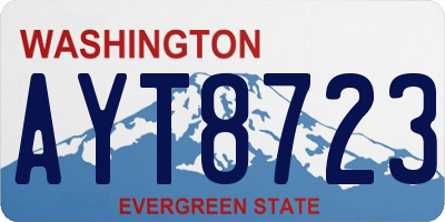 WA license plate AYT8723