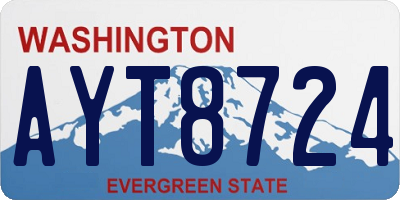 WA license plate AYT8724