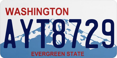 WA license plate AYT8729