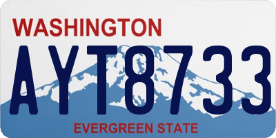 WA license plate AYT8733