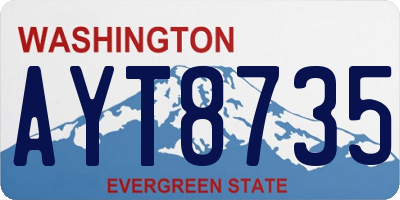 WA license plate AYT8735