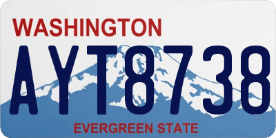 WA license plate AYT8738