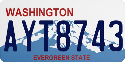 WA license plate AYT8743