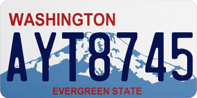 WA license plate AYT8745