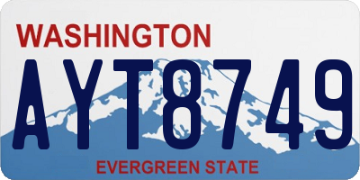 WA license plate AYT8749