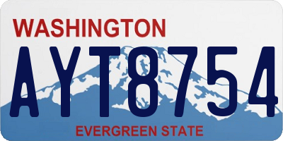 WA license plate AYT8754