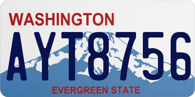 WA license plate AYT8756