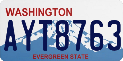 WA license plate AYT8763