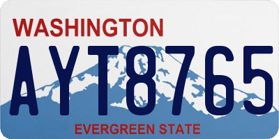 WA license plate AYT8765