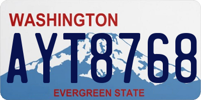 WA license plate AYT8768