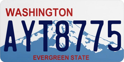 WA license plate AYT8775