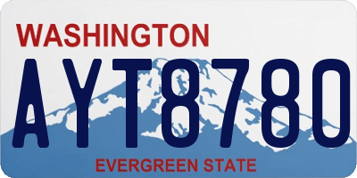 WA license plate AYT8780