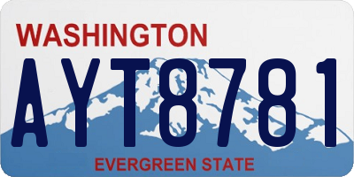 WA license plate AYT8781