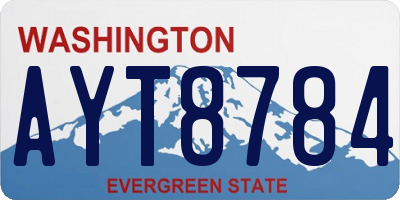 WA license plate AYT8784