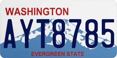 WA license plate AYT8785