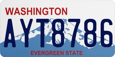WA license plate AYT8786