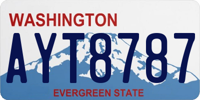 WA license plate AYT8787