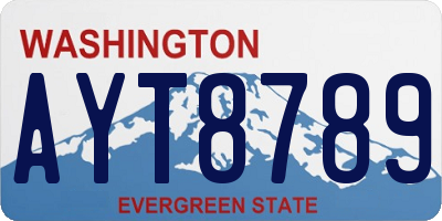 WA license plate AYT8789