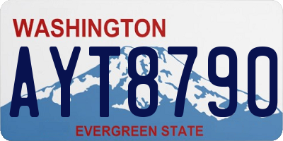 WA license plate AYT8790