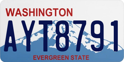 WA license plate AYT8791