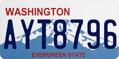WA license plate AYT8796