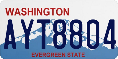 WA license plate AYT8804