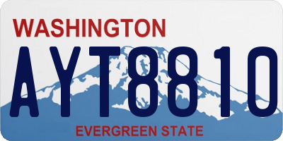 WA license plate AYT8810