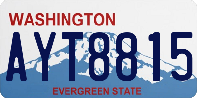 WA license plate AYT8815