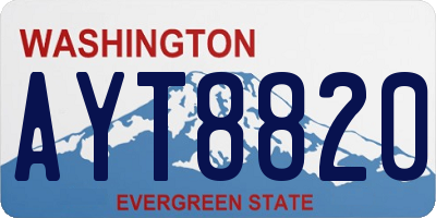 WA license plate AYT8820