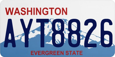 WA license plate AYT8826