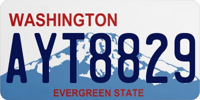 WA license plate AYT8829