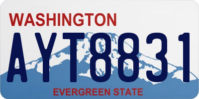 WA license plate AYT8831