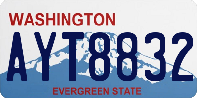 WA license plate AYT8832