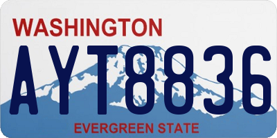 WA license plate AYT8836