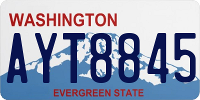WA license plate AYT8845